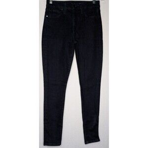 BCBG MaxAzria Jeans Women 27 (27x28) Black Skinny Denim Pants Dark Wash (1015)